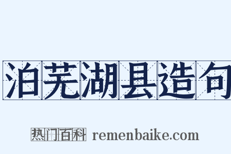 泊芜湖县造句是什么意思的图片